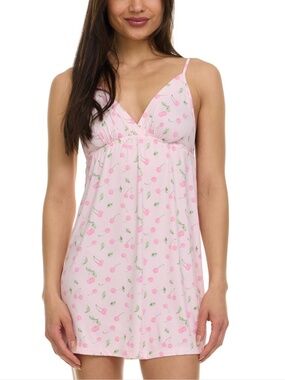 Flora by Flora Nikrooz Women's Jinny Cherries-Print Chemise – Cherries – NWT